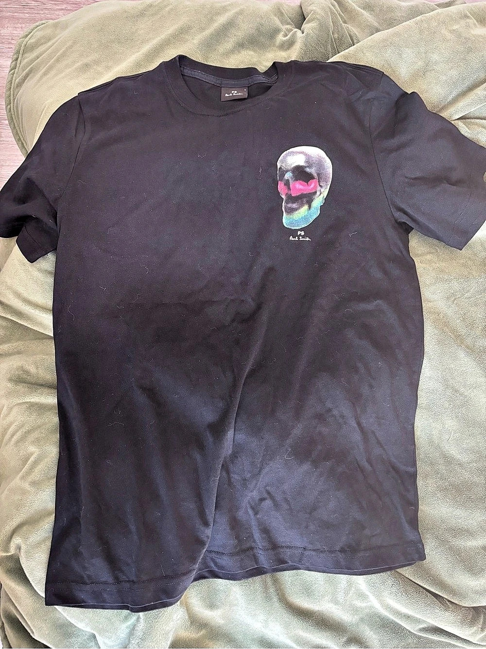 Paul Smith Slim-Fit Black 'Multicolour Skull' T-Shirt